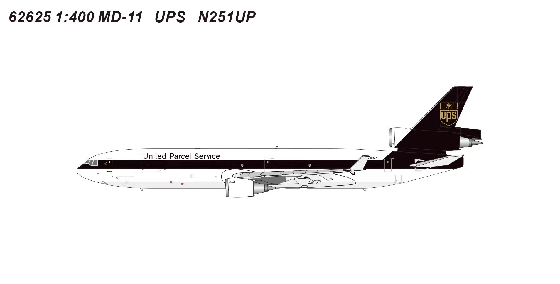 Panda Models 1:400 UPS United Parcel Service N251UP McDonnell Douglas MD-11F *** PRE-ORDER DUE DATE UNKNOWN ***