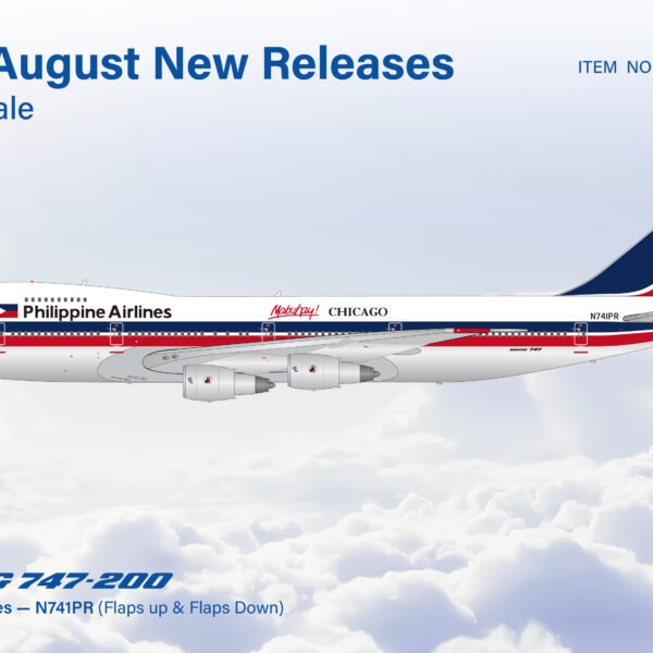 SQ Wings 1:200 Philippine Airlines N741PR Boeing 747-200 [FLAPS DOWN] *** PRE-ORDER DUE SEPTEMBER/OCTOBER 2026 ***