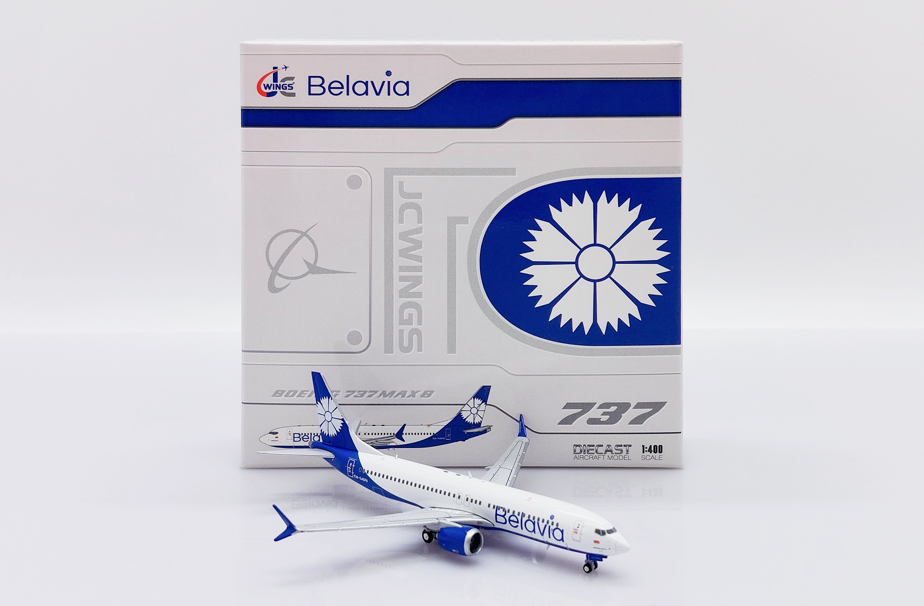 JC Wings 1:400 Belavia Belarusian Airlines EW-546PA Boeing 737-MAX 8