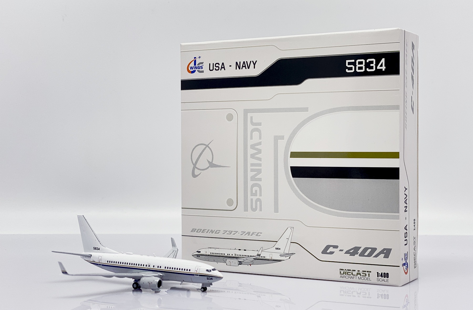 JC Wings 1:400 United States Navy 165834 Boeing 737-700 / C-40A