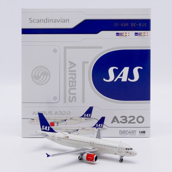 JC Wings 1:400 SAS Scandinavian Airlines OY-KAR Airbus A320-200