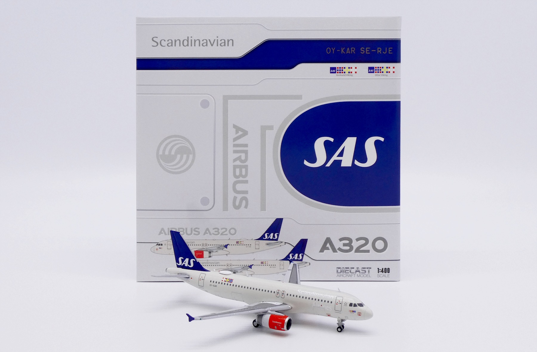 JC Wings 1:400 SAS Scandinavian Airlines OY-KAR Airbus A320-200