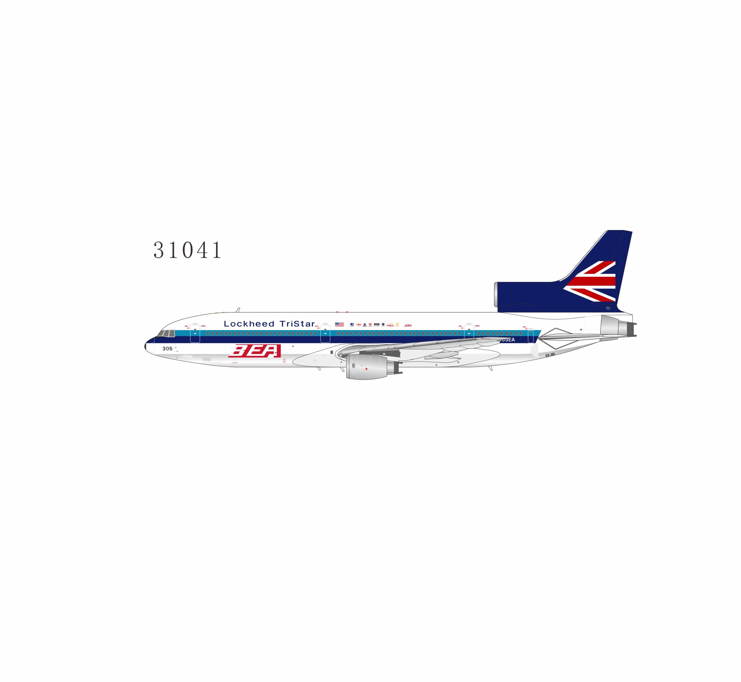 NG Models 1:400 Lockhead Aircraft / BEA N305EA Lockhead Tristar L-1011-1 *** PRE-ORDER DUE OCTOBER/NOVEMBER 2026 ***