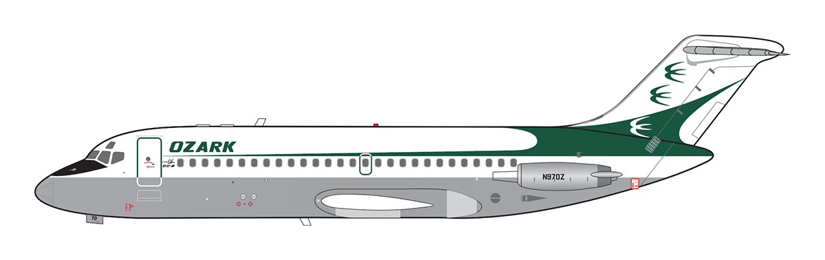 V1 400 1:400 Ozark Airlines N970Z Douglas DC-9-15 *** PRE-ORDER DUE OCTOBER - NOVEMBER 2026 ***