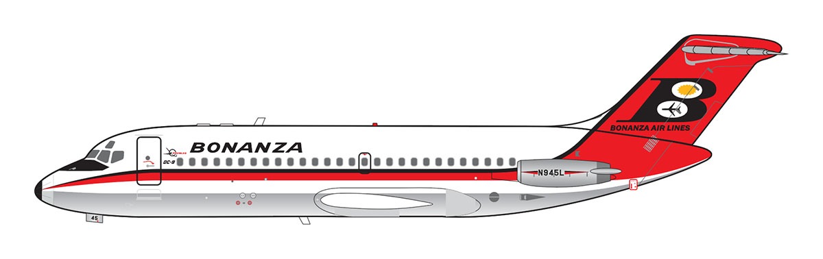 V1 400 1:400 Bonza Airlines N945L Douglas DC-9-11 *** PRE-ORDER DUE OCTOBER - NOVEMBER 2026 ***