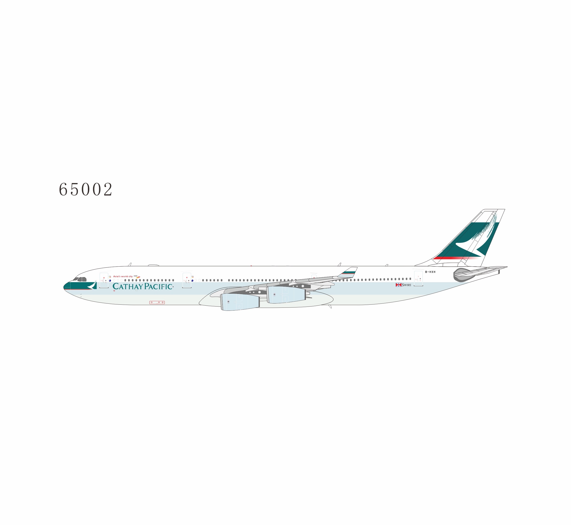 NG Models 1:400 Cathay Pacific Airways B-HXH Airbus A340-300 *** PRE-ORDER DUE OCTOBER/NOVEMBER 2026 ***