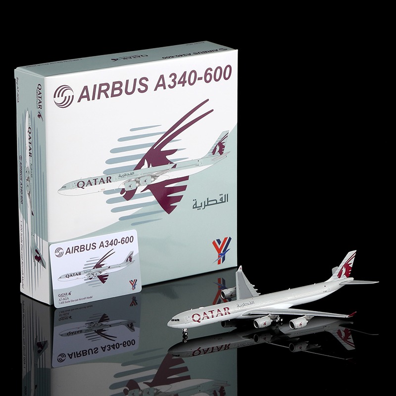 YY Wings 1:400 Qatar Airways A7-AGA Airbus A340-600 *** PRE-ORDER DUE OCTOBER/NOVEMBER 2026 ***