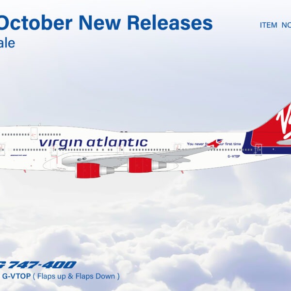 SQ Wings 1:200 Virgin Atlantic Airways G-VTOP Boeing 747-400 *** PRE-ORDER DUE NOVEMBER/DECEMBER 2026 ***