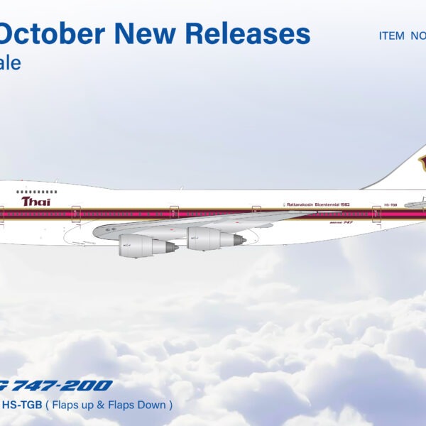 SQ Wings 1:200 Thai International Airways HS-TGB Boeing 747-200 *** PRE-ORDER DUE NOVEMBER/DECEMBER 2026 ***