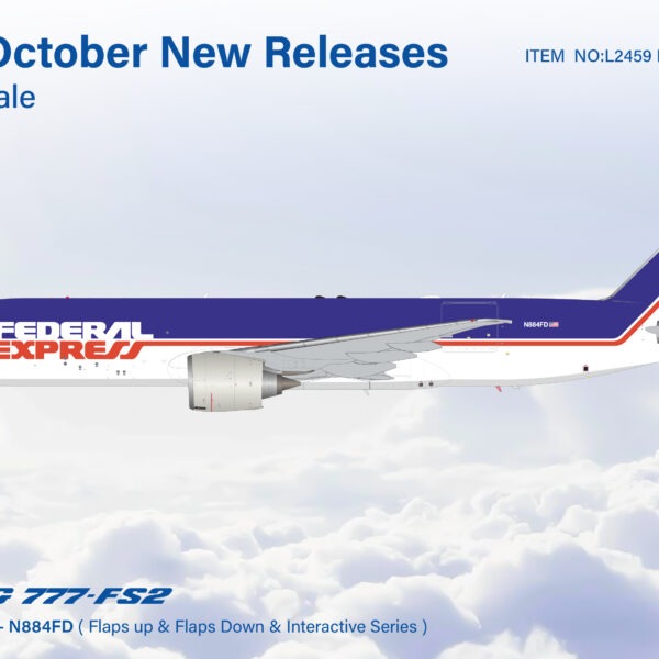 SQ Wings 1:200 FedEx Federal Express N884FD Boeing 777-200F [INTERACTIVE] *** PRE-ORDER DUE NOVEMBER/DECEMBER 2026 ***